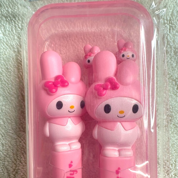 Sanrio My Melody 3pcs Stainless Steel Cutlery Set Portable Fork, Spoon & Ch… - Picture 2 of 5